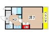 ハイツ山幸 1Kの間取り