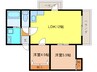 スカイハイツＴ－１ 2LDKの間取り