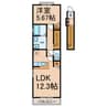 KURA堀ノ内 1LDKの間取り