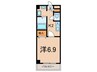 サンハイム新守山 1Kの間取り