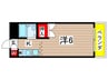 サンハイツ田中 1Kの間取り