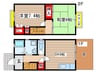 アメニティタウントモエ 2DKの間取り