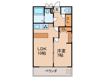 間取図 OS・SKYマンション鹿子