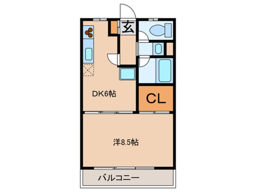 間取図 OS・SKYマンション鹿子