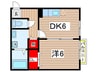 ベネッセ太田 1DKの間取り