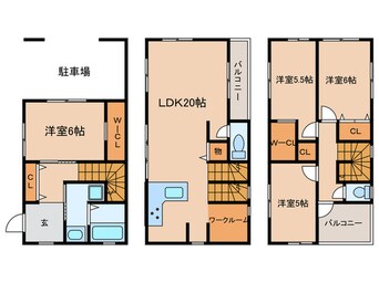 間取図 岡崎市八帖南貸家