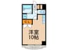 ドムス本山 1Rの間取り