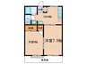 ハイツ蓑川 2DKの間取り