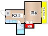 フロ－ラル都 1Kの間取り