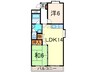 第２山田ビル 2LDKの間取り