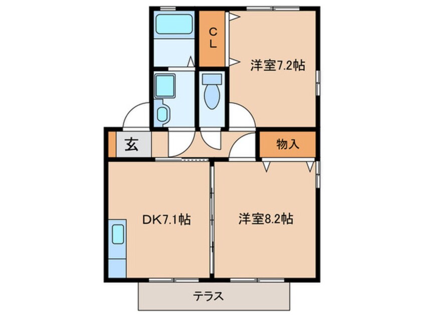 間取図 カーサタカラＡ