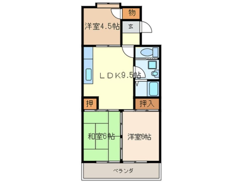 間取図 山屋敷ハイツ