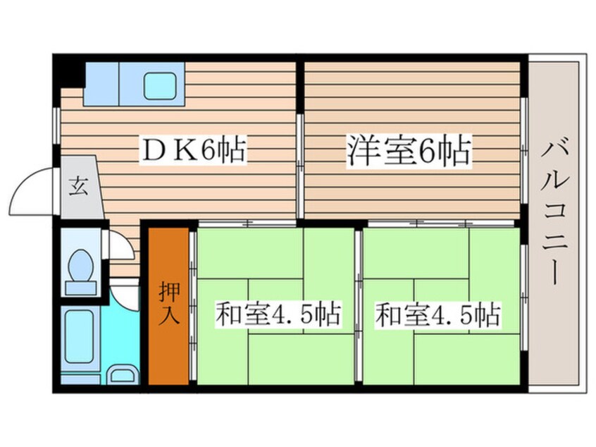 間取図 瑞穂コーポ