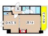 良庵 1DKの間取り