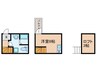 アースクエイク川間 1Rの間取り