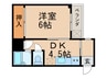 セントラルハイツ 1DKの間取り