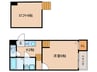 Creo荒子壱番館 1Kの間取り
