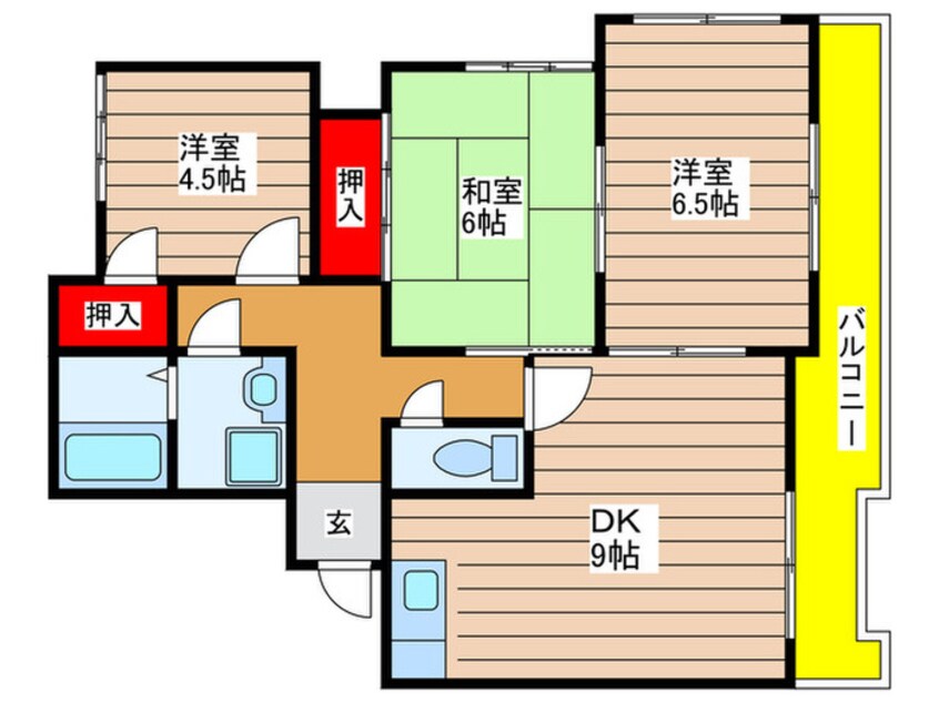 間取図 リバービレッジハイツ