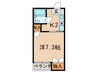シャト－星が丘 1Kの間取り