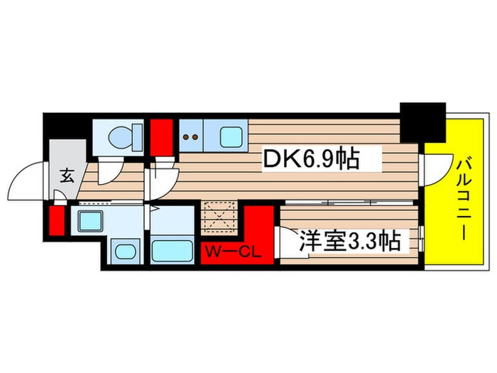 間取り図 ｴｽﾃﾑｺｰﾄ名古屋新栄Vﾗﾎﾟｰﾙ(1002)