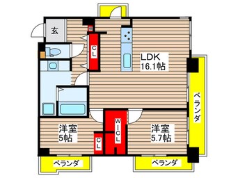 間取図 エスポア瑞穂（１００５）