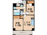 トンシェトア 2LDKの間取り