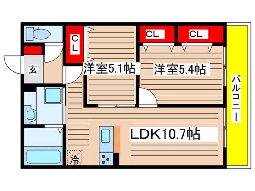 間取図 仮)GRAND D-room豊田市若林西町