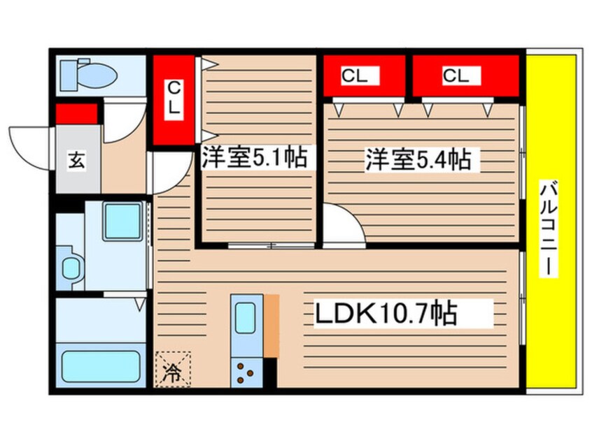 間取図 仮)GRAND D-room豊田市若林西町