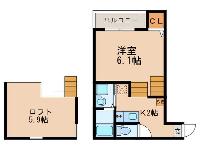 間取図 セレーノオオゾネ