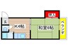 第二あさい荘 1Kの間取り