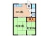 藤荘 2DKの間取り