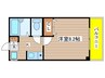 パラド－ル 1Kの間取り