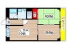 ひかりマンション 2LDKの間取り