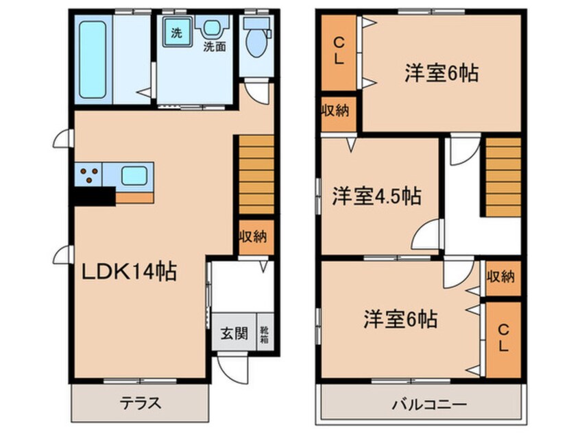 間取図 リーブルファイン七宝町Ⅰ