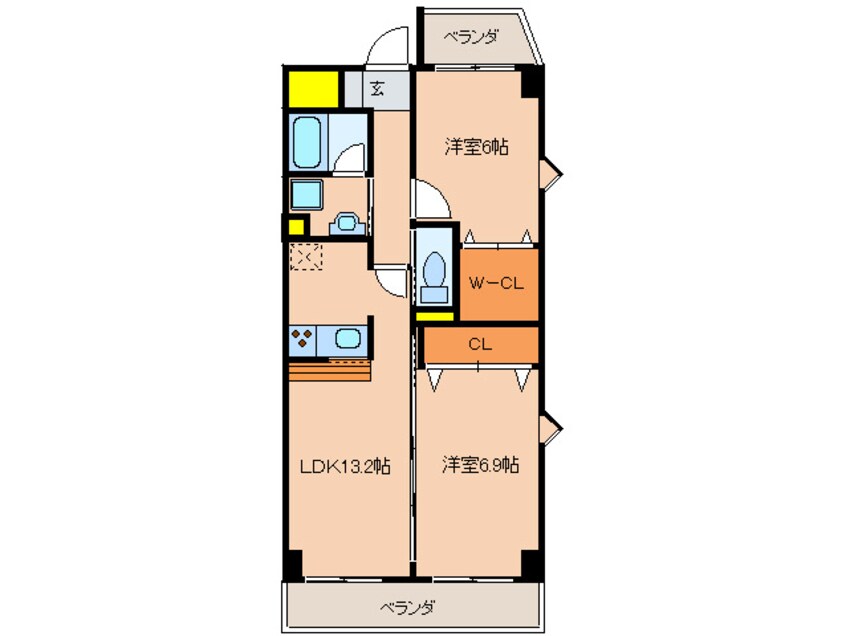 間取図 ＣＨ石原Ⅱ