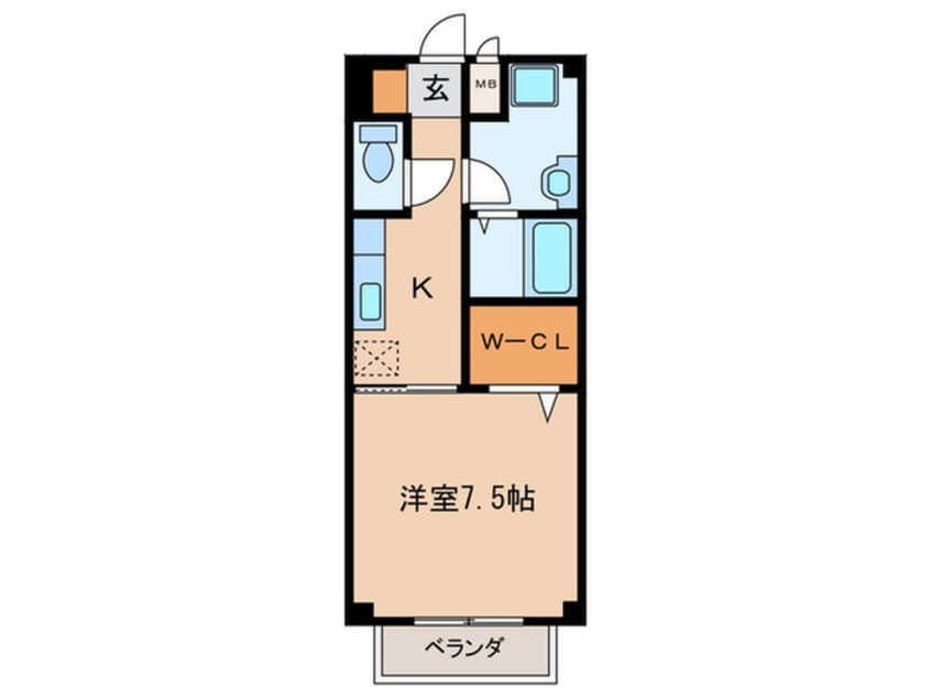 間取図 リバーサイド尼子田B