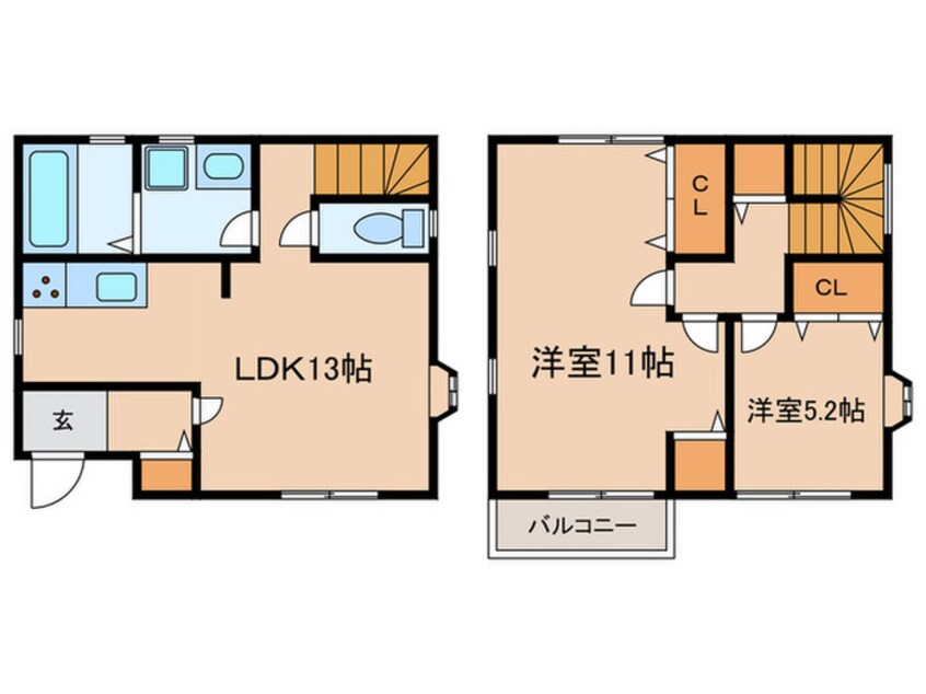 間取図 岡崎市福岡町A棟