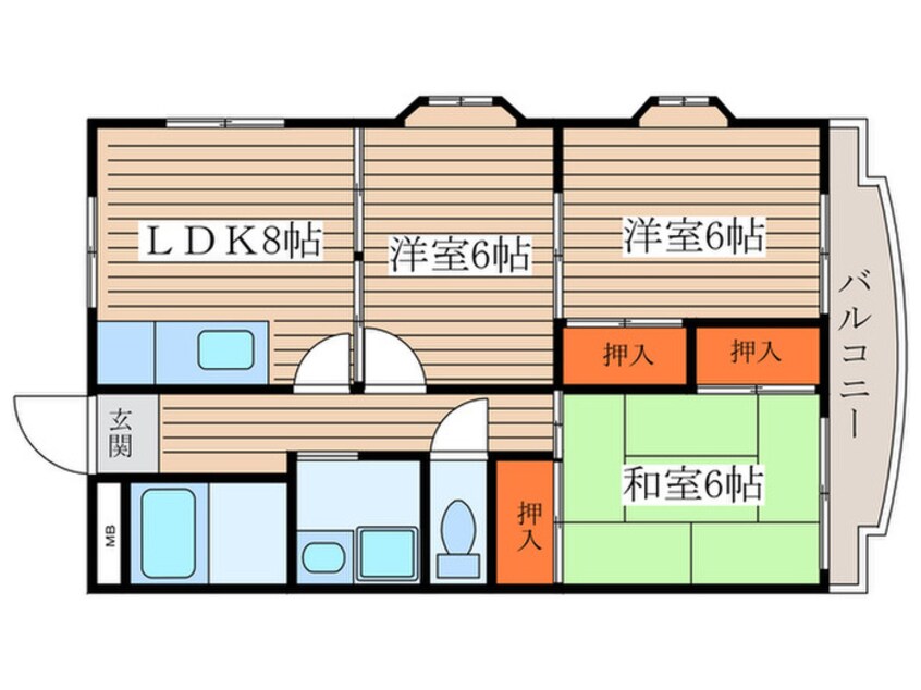 間取図 メゾンド奥村