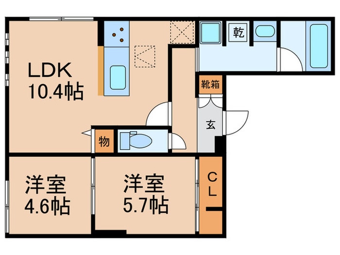 間取り図 ルサンティエ一社