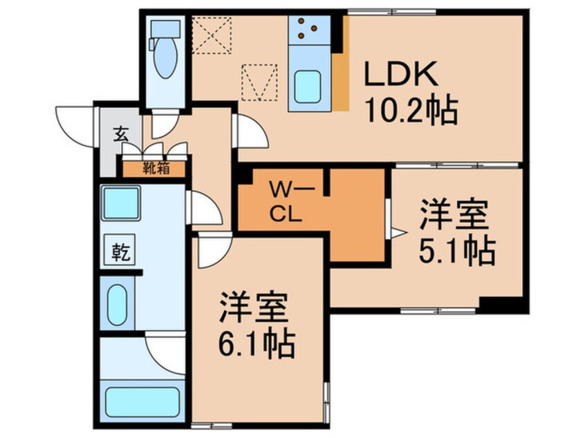 間取図 ルサンティエ一社
