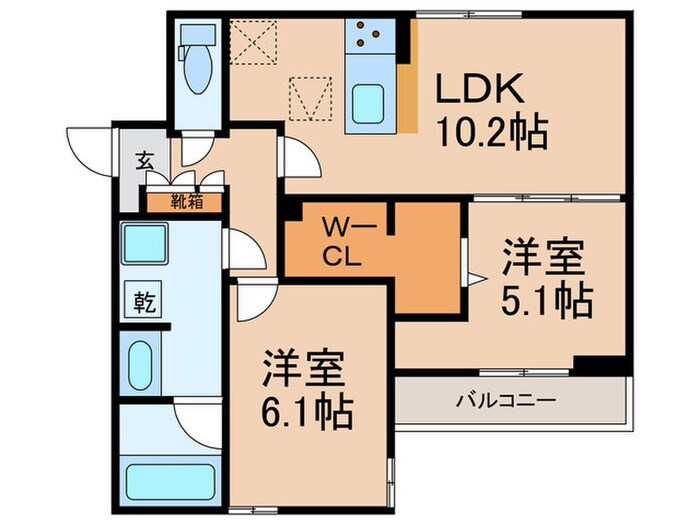 間取り図 ルサンティエ一社