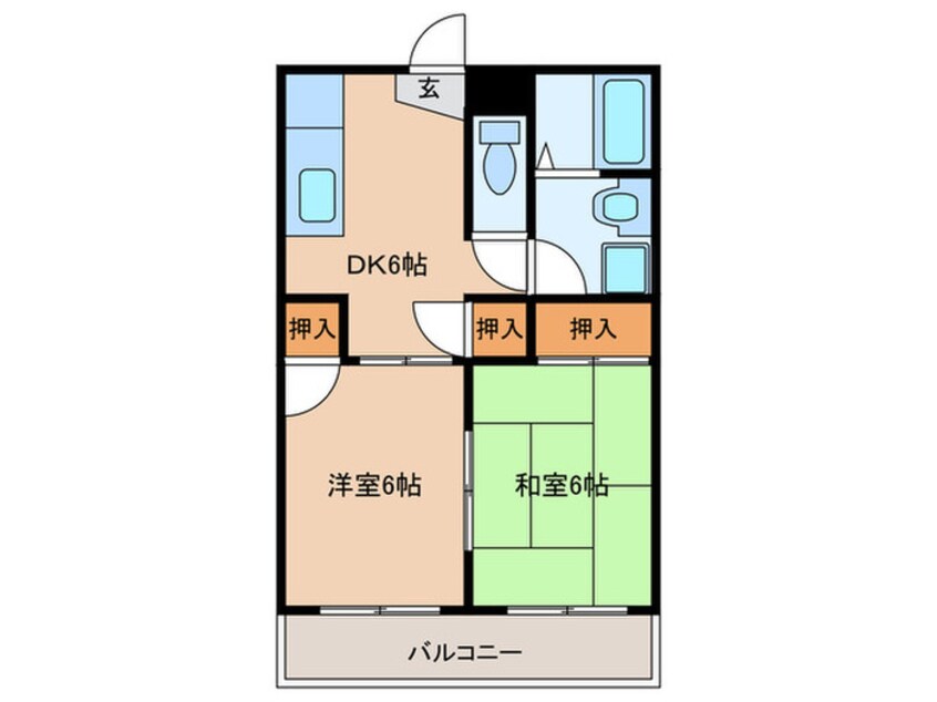 間取図 リバ－サイドマンヒロ