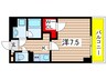 アイボリ－ 1Kの間取り