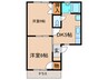ファミール稲垣 2DKの間取り