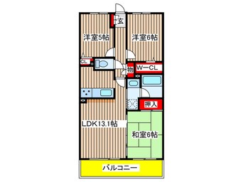 間取図 ダイアパレス徳重（602）