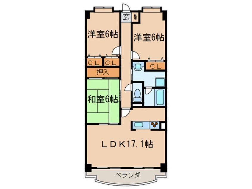 間取図 リ－フマンショングランディア