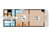 アメニティ代官町 1DKの間取り