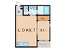 エステート西高蔵 1LDKの間取り