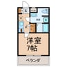 CREA児玉 1Kの間取り