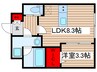 仮)運河通マンション 1LDKの間取り